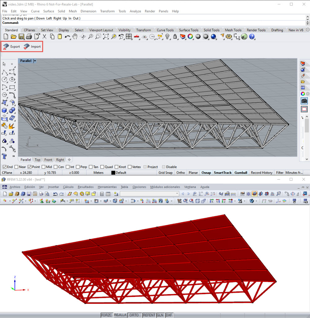 Barra de herramientas de Dlubal