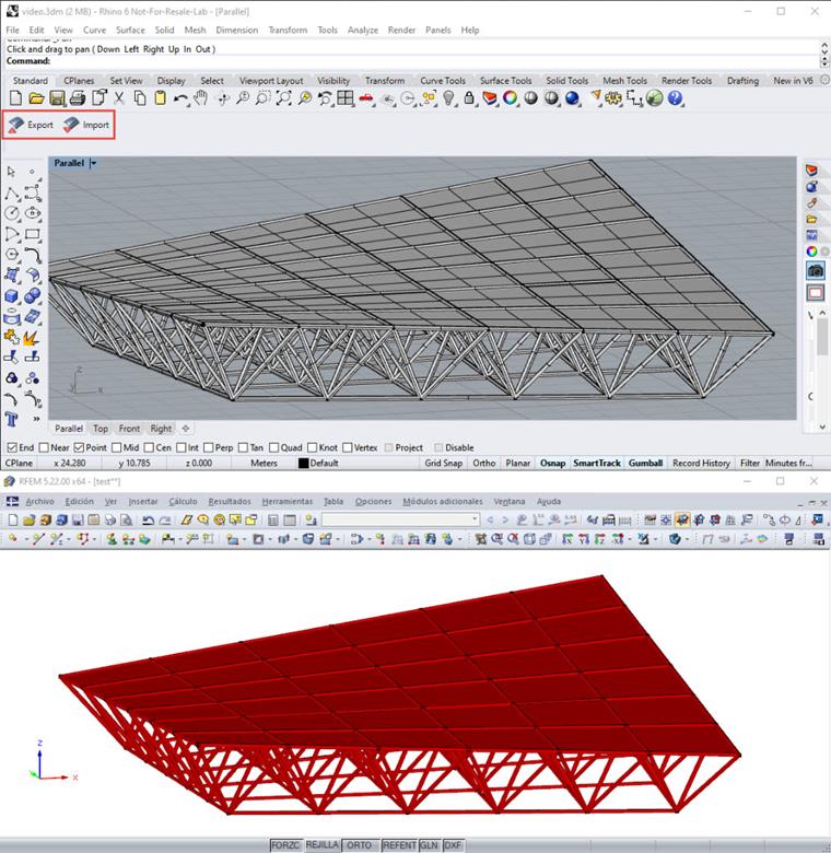 Barra de herramientas de Dlubal