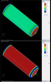 Tensiones normales y tensiones de membrana circulares en un contenedor