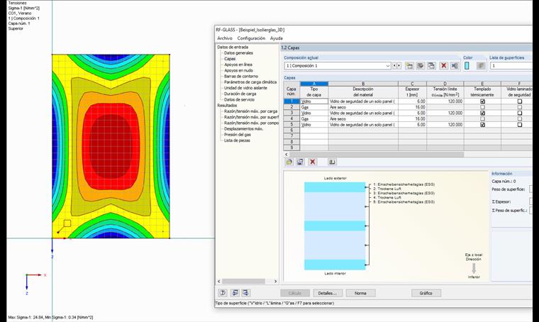 Ventana de datos de entrada