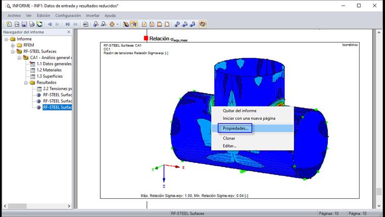 Propiedades del menú contextual