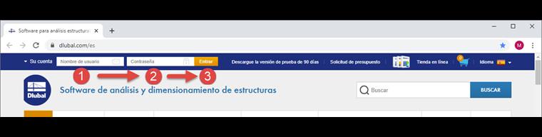 Iniciar sesión en la cuenta de Dlubal