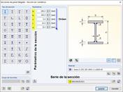 Parámetros y secuencia de secciones regulares definidas paramétricamente