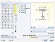 Parámetros y secuencia de secciones regulares definidas paramétricamente