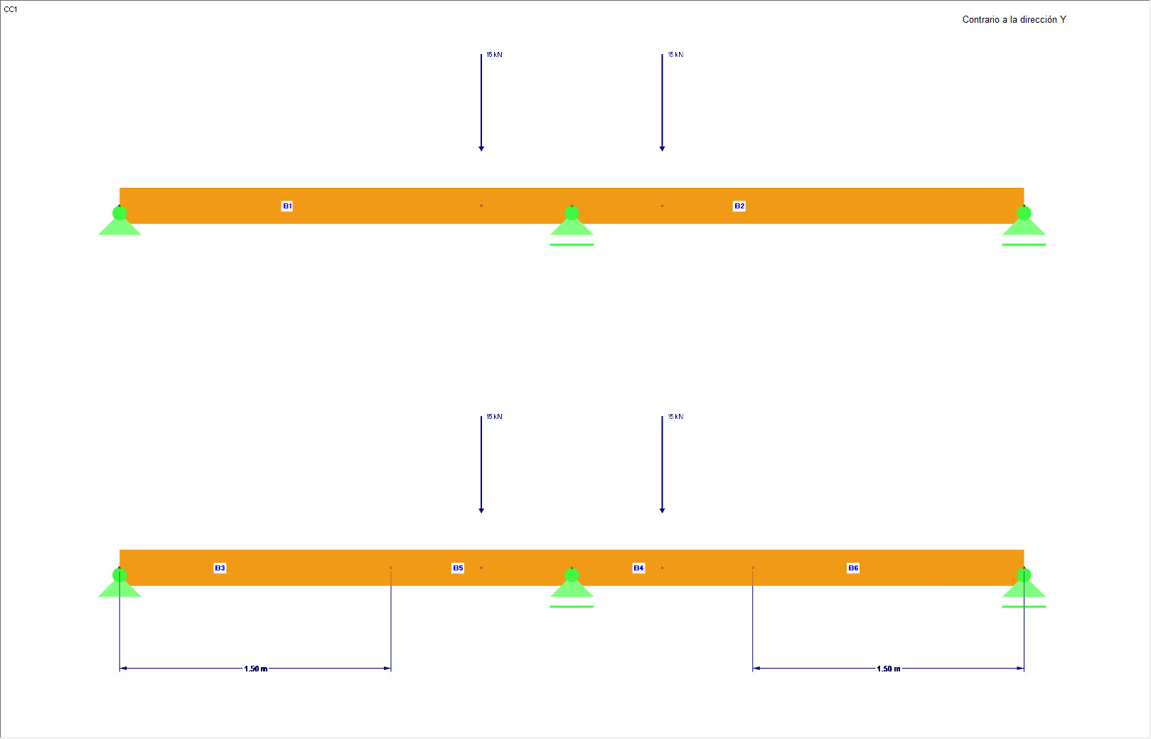 Arriba: Modelo inicial | Inferior: Modelo modificado