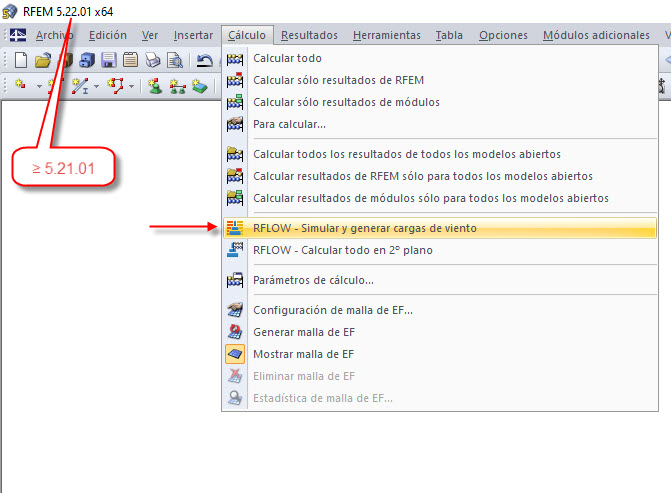 simular y generar cargas de viento