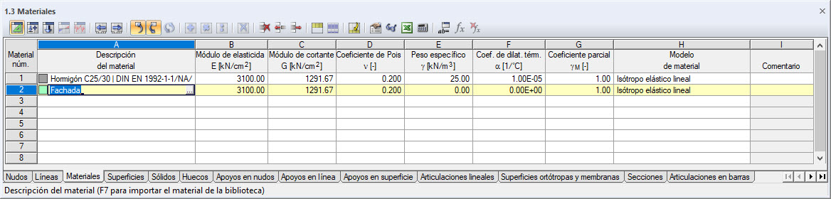 Material para superficies de fachada