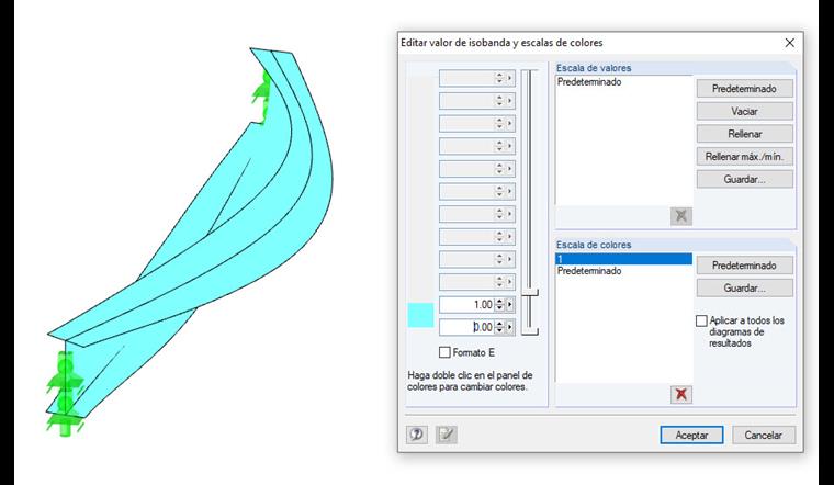 Visualización monocroma de resultados de superficie