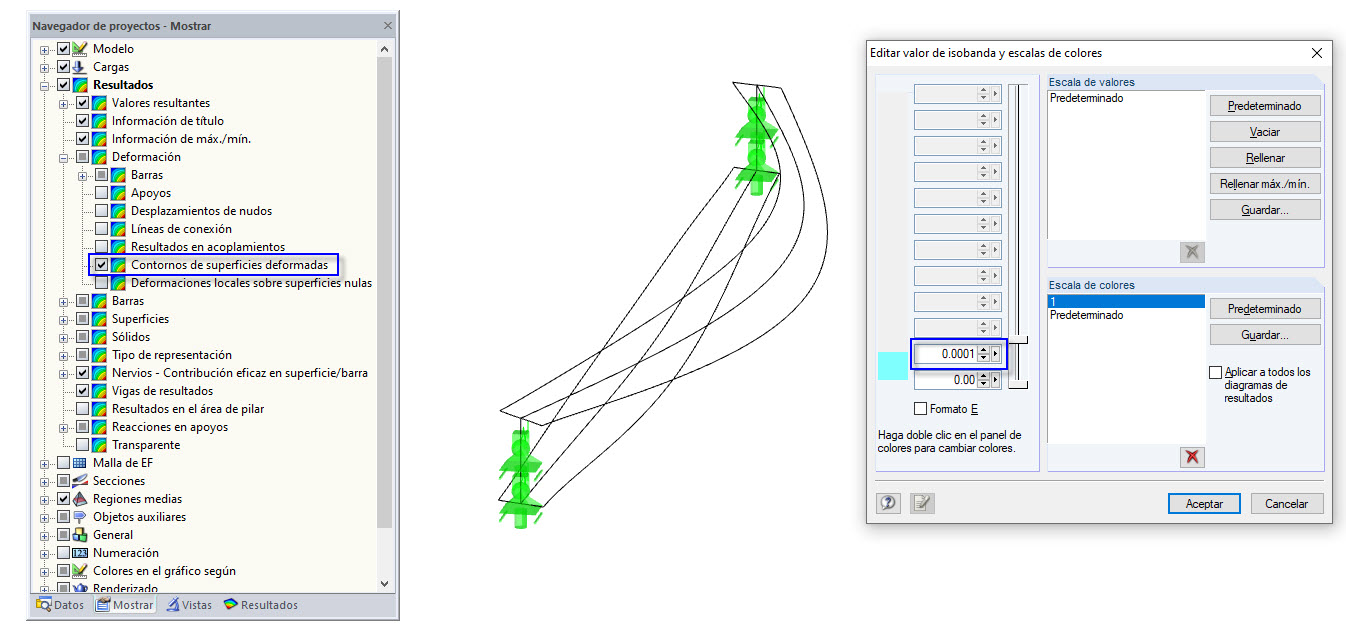 Visualización incolora de resultados