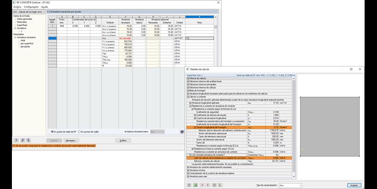 Mensaje 13) No se puede comprobar la resistencia a cortante (la sección está totalmente fisurada)