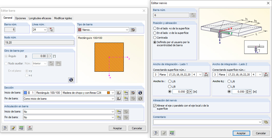 Ancho de integración del nervio
