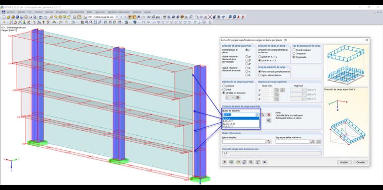Carga de muro escalonado