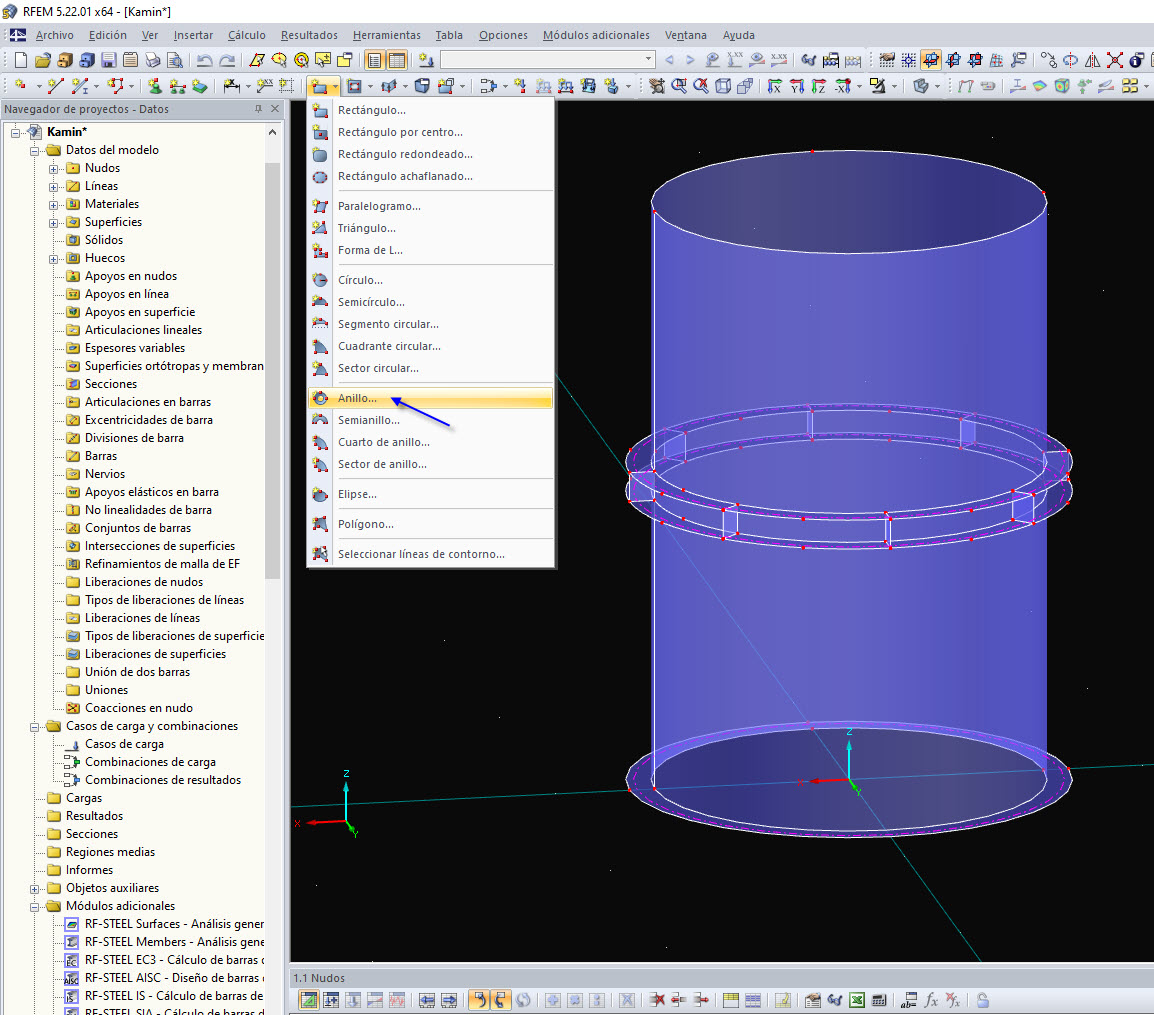 Crear superficie anular plana