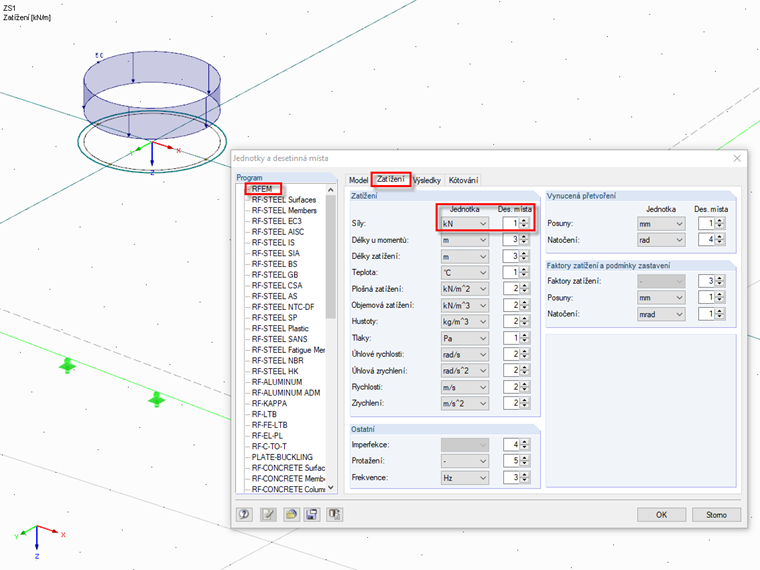 Valor de carga de redondeo