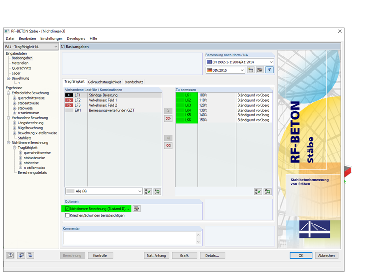 Cargas seleccionadas para el diseño