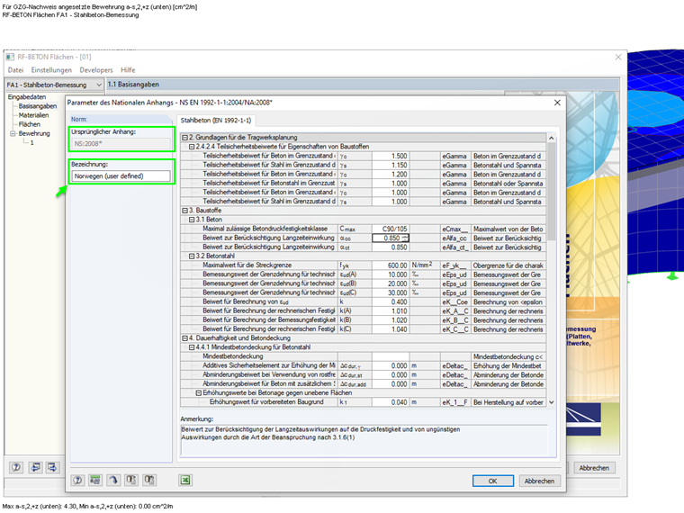 Parámetros del Anejo Nacional
