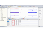 Tabla "Esfuerzos internos - Barras" con escala de referencia coloreada