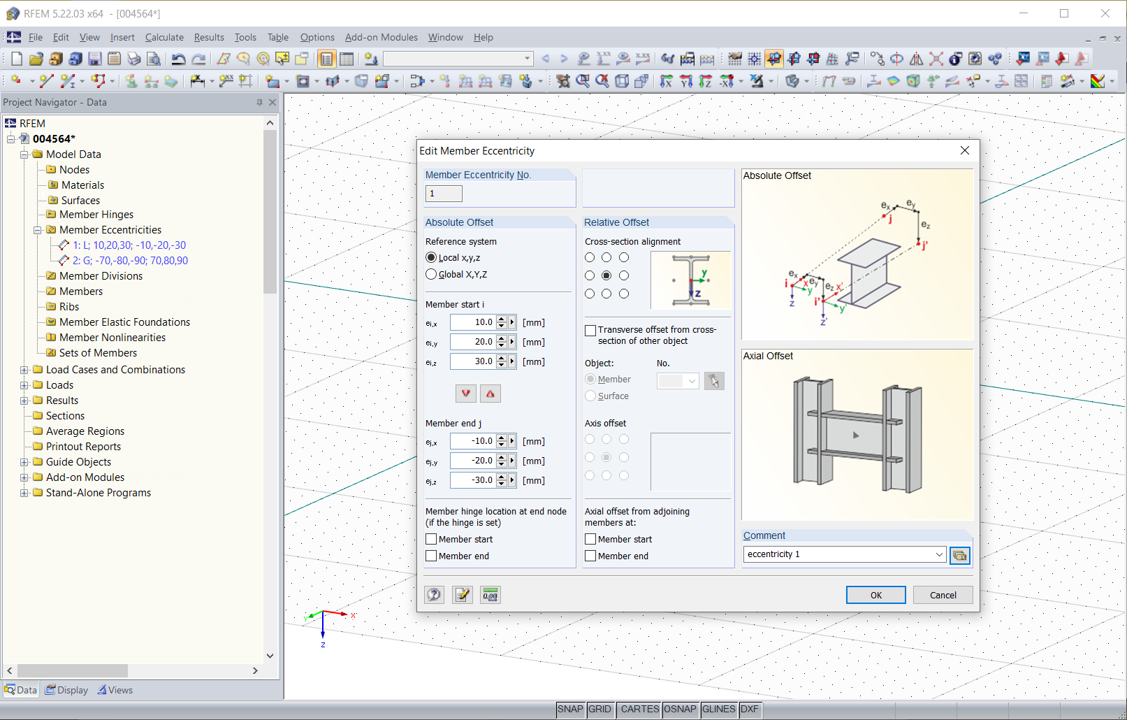 Excentricidades de barras creadas utilizando una macro