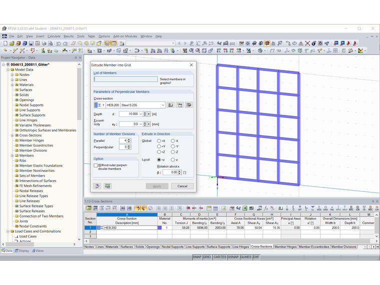 Cuadrícula generada