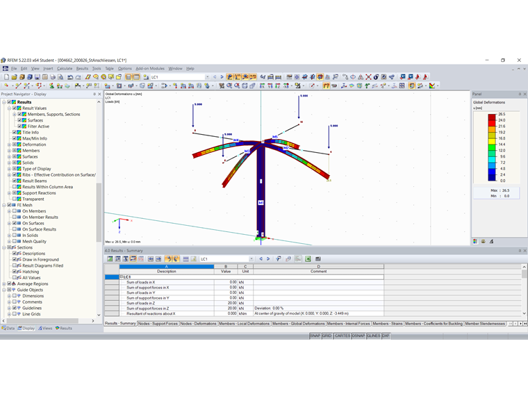 Vigas y pilares conectados