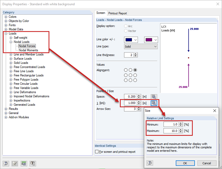 Propiedades de visualización