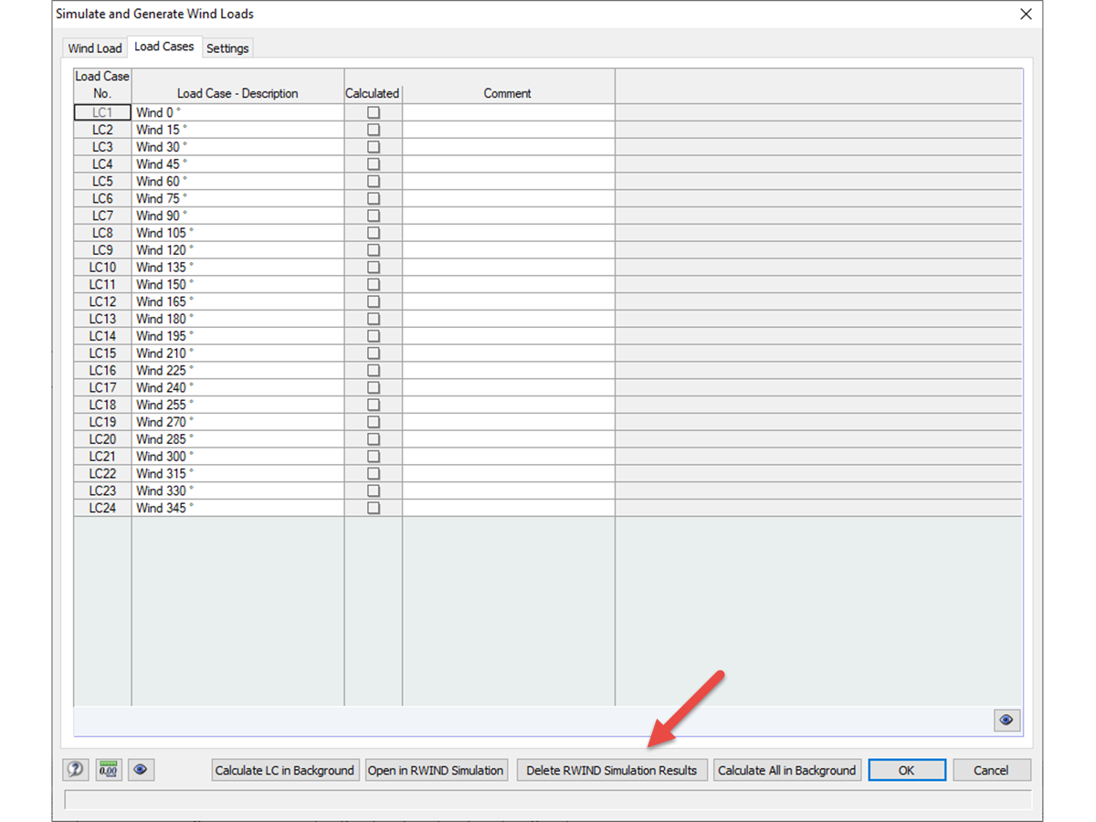 Eliminación de resultados de RWIND Simulation