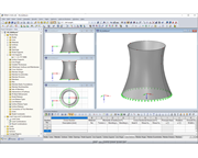 Modelo estructural de la torre de enfriamiento en RSTAB (© KramerAlbrecht)