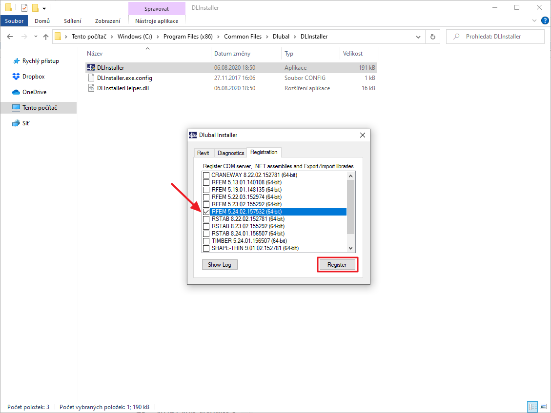 Diagnóstico y reparación a través de DLInstaller
