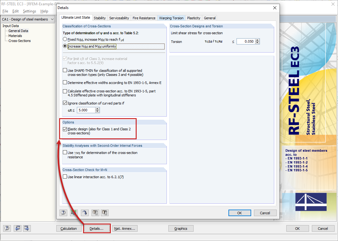 Diseño elástico (también para secciones transversales de clase 1 y clase 2)