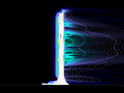 Rascacielos de perlas con isolíneas