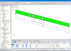 Análisis de tensiones de una viga BauBuche con huecos en RFEM (© PIRMIN JUNG)