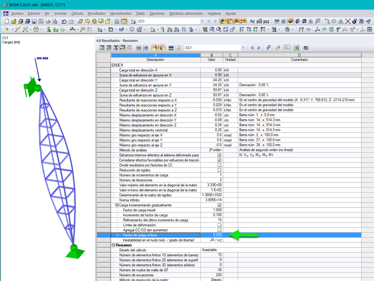 Factor de carga crítica
