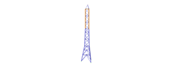 Modelo en 3D de la torre de celosía en RSTAB (© TU Dresden)