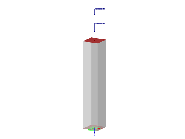 Modelo de RFEM con cargas permanentes y variables