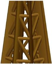 Diseño estructural de la torre de madera utilizada para la turbina eólica