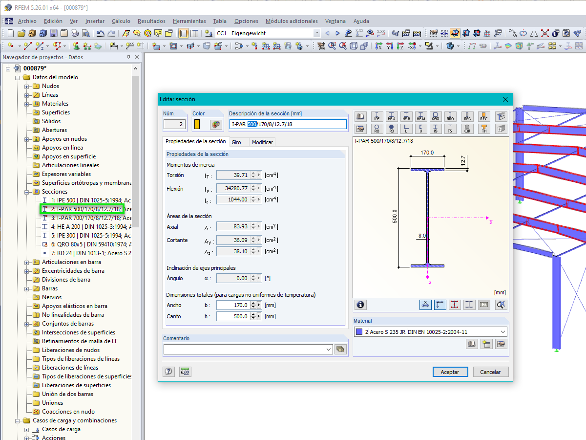 Ajuste del perfil paramétrico