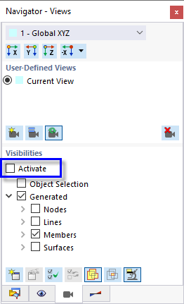 Desactivación de Visibilidades
