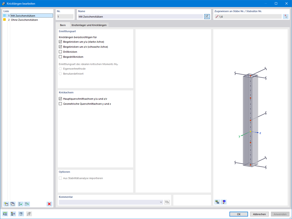 Tabla de longitud de pandeo para barras de aluminio con datos básicos para determinar la estabilidad.