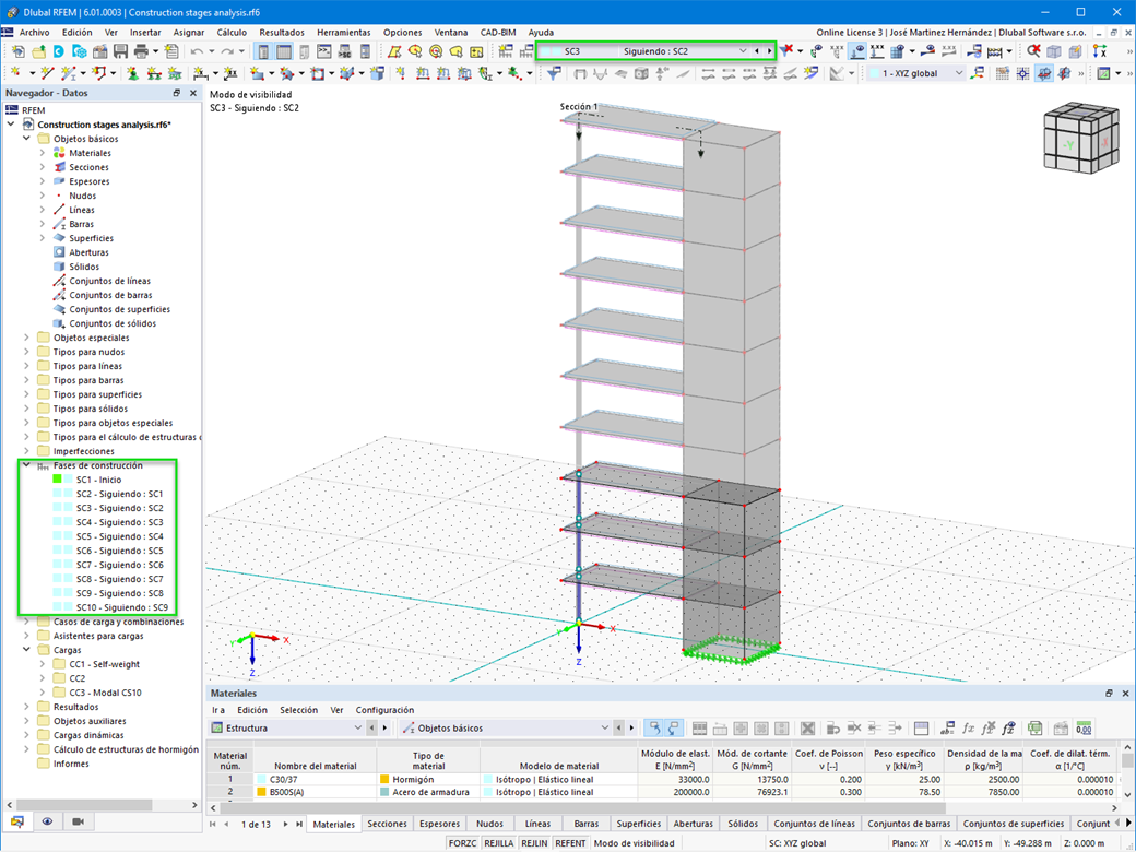Fases de construcción