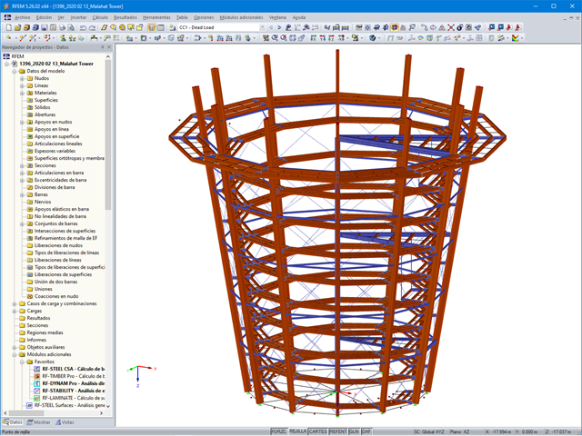 Torre mirador Malahat SkyWalk, modelo en 3D de RFEM (© Aspect Structural Engineers)