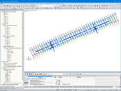 Visualización de la deformación del seguidor solar en RFEM