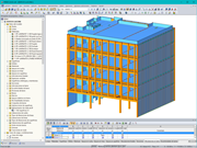 Modelo del edificio de oficinas en RFEM (© Estudi M103)