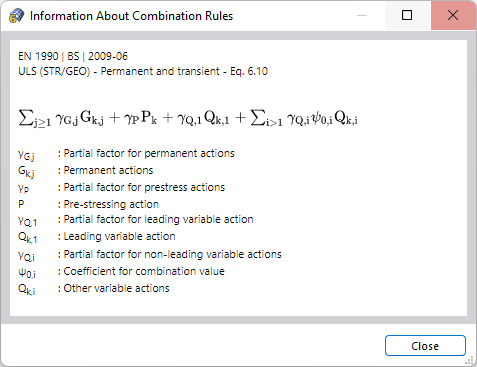 Información sobre las reglas de combinación