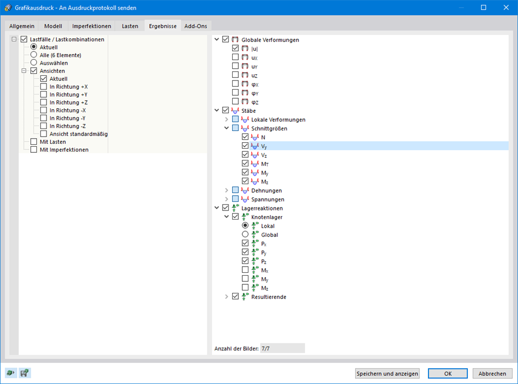 Impresión múltiple de resultados