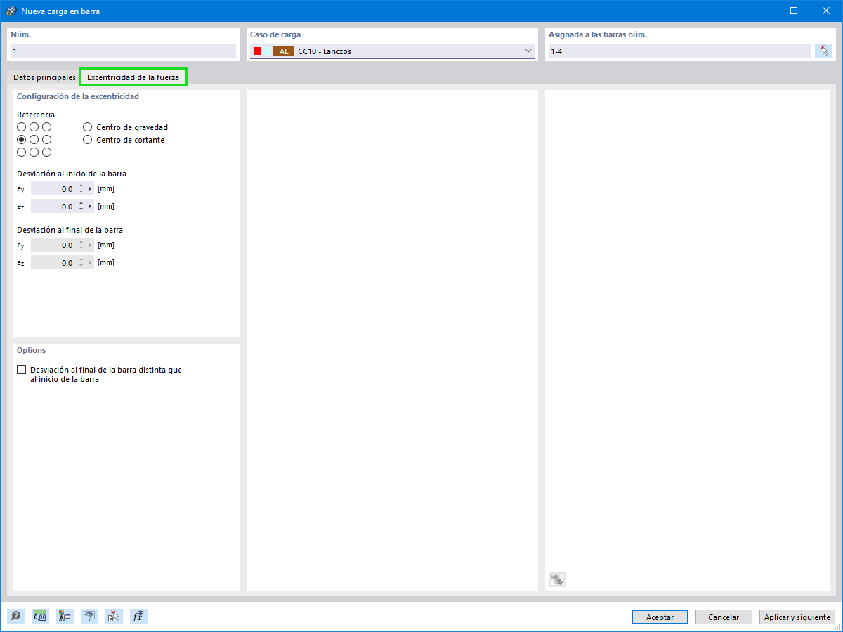 Pregunta frecuente 005087 | ¿Cómo se puede considerar la introducción de una carga excéntrica?