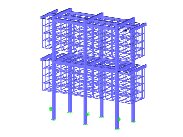 Modelo de la estructura de acero de la Fundación Avicena