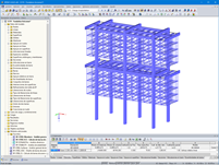 Modelo de la estructura de acero en RFEM