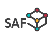 El logotipo de Formato de Análisis Estructural (SAF) muestra la compatibilidad de RFEM 6 y RSTAB 9 para el intercambio de datos basado en MS Excel.