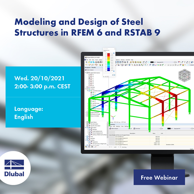 Modelado y cálculo de estructuras de acero en RFEM 6 y RSTAB 9