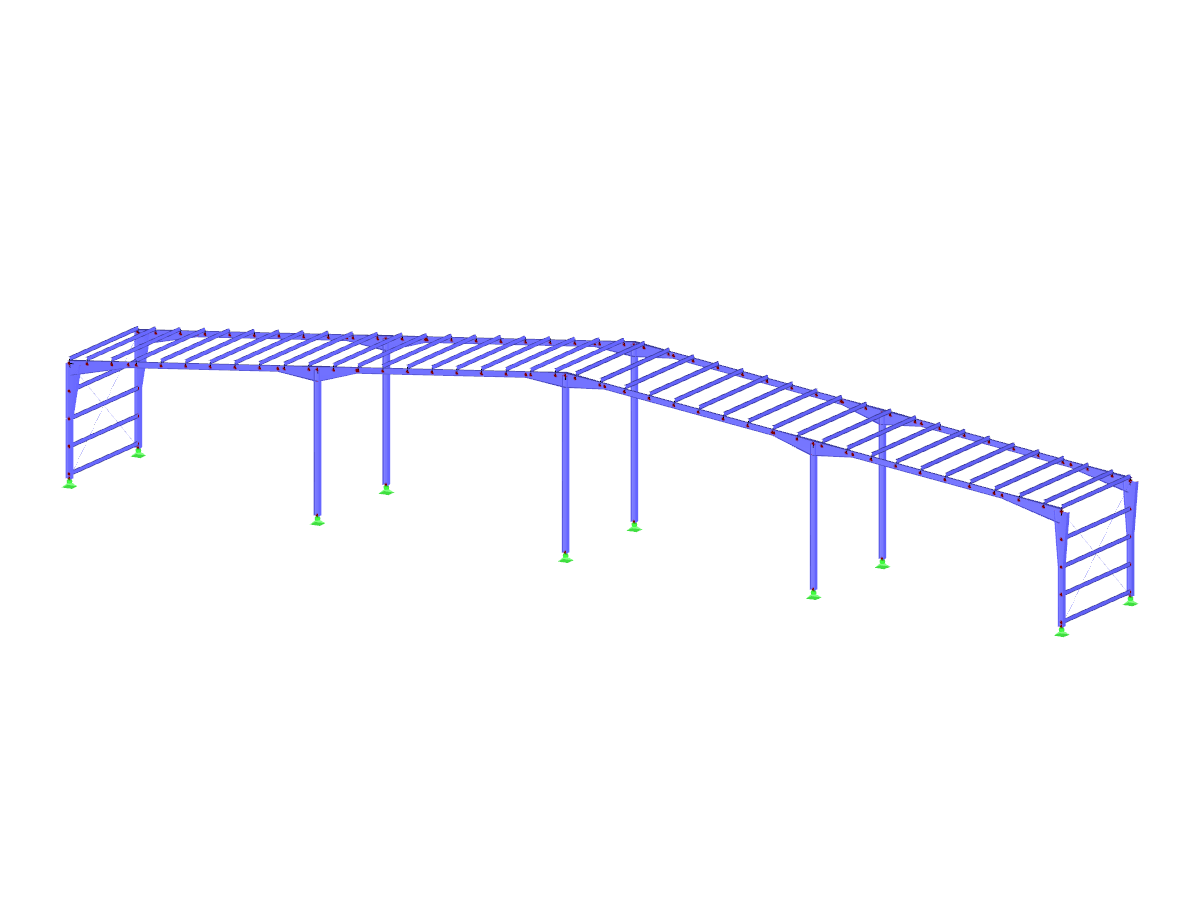 Módulo de construcción industrial de 4 bahías